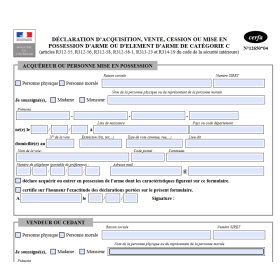 Forfait de transfert d'arme cat C
