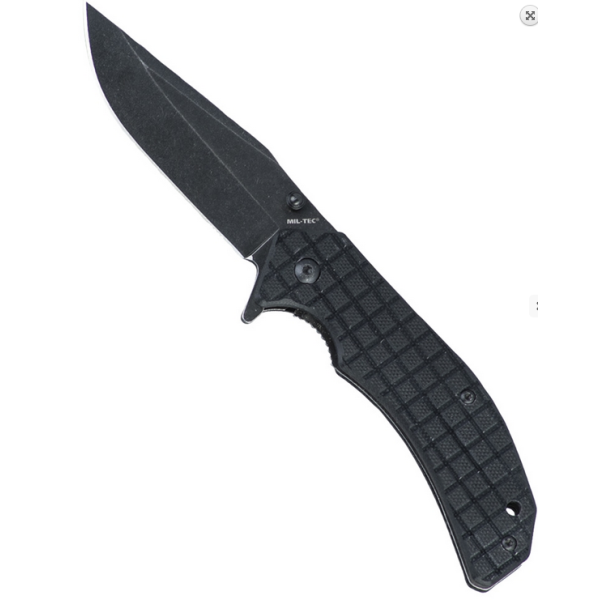 Couteau Mil-Tec Stone Washed noir MIL-TEC