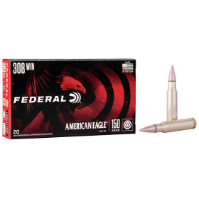 Munitions Federal American Eagle cal 308 Win - 150 grs FMJ x 20