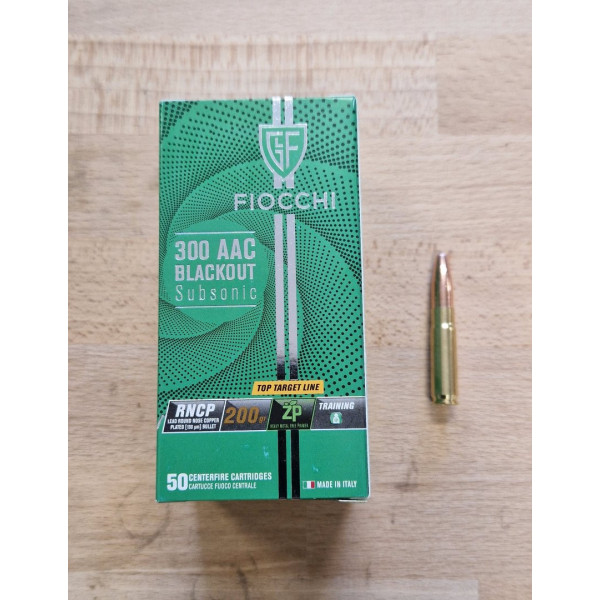 Fiocchi cal 300 Blackout rncp 200 grs subsoniques x 50