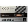 Munitions GGG cal 308 Win - 168 grs HPBT Match x 20
