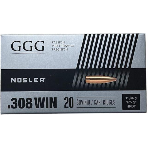 Munitions GGG cal 308 Win - 175 grs HPBT Match x 20