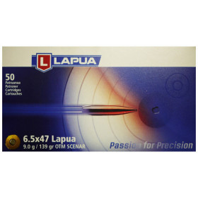 Munitions Lapua cal 6.5 x 47 L - 139 grs Scenar x 50