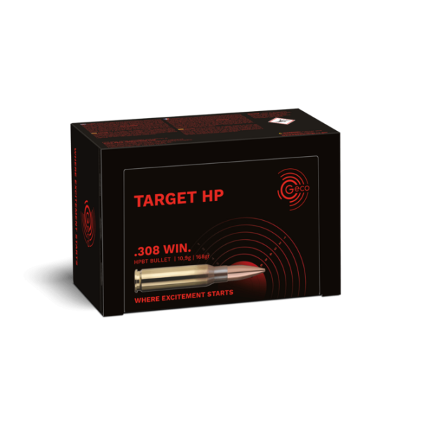 Munitions Geco Target HP cal 308 Win - 168 grs x 50