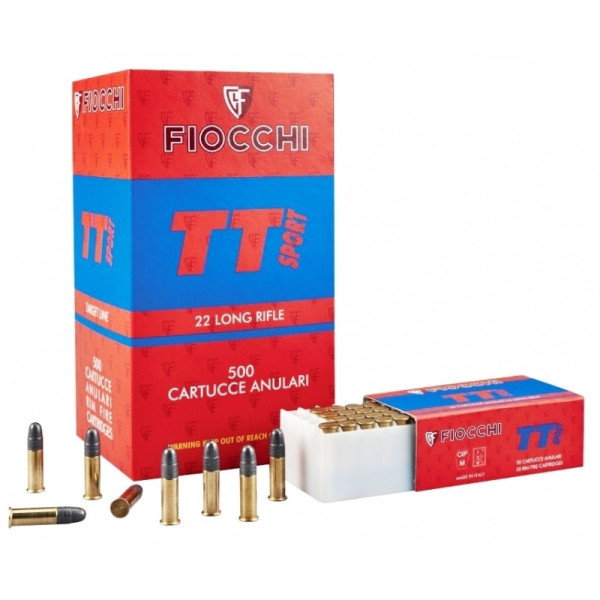 Munitions Fiocchi cal .22 LR - 40 grs TT Sport LRN x 500