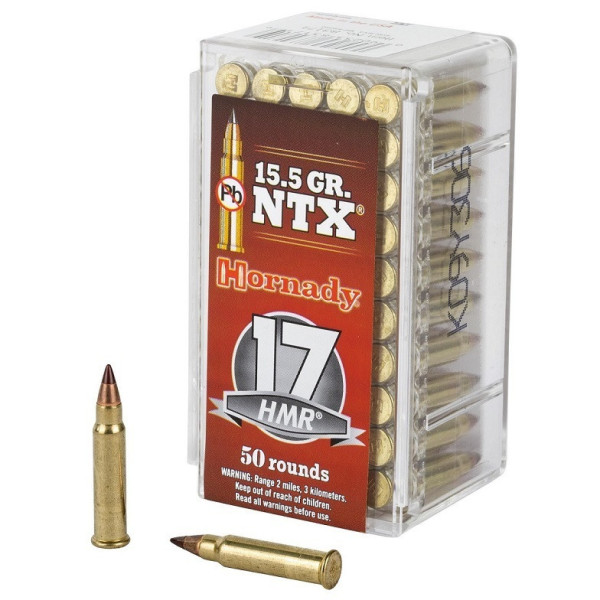Munitions Hornady 17 HMR - 15.5 grs NTX x 50