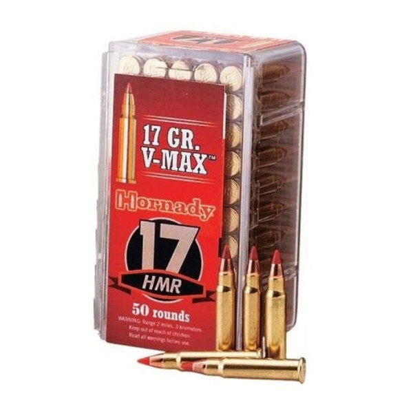 Munitions Hornady 17 HMR - 17 grs V-MAX x 50
