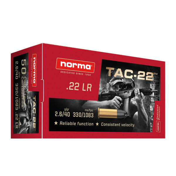 Munitions Norma 22 LR - TAC-22 x 50