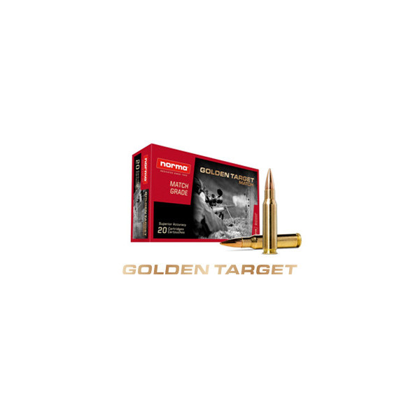 Munitions Norma cal 6.5 CM - 130 grs HPBT Match Golden Target x 20