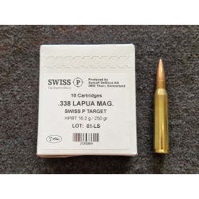 Munitions Swiss P Target cal. 338 LM - 250 grs HPBT Match x 10
