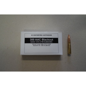 Munitions Sako M-LE cal 300 AAC BLK - 102 grs HP Match x 20