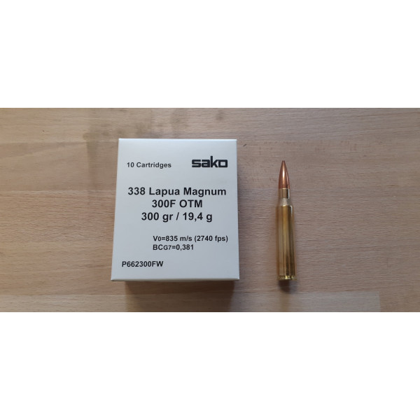 Munitions Sako M-LE cal 338 LM - 300 grs HPBT Match x 10