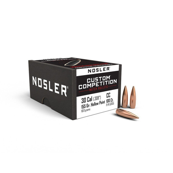 Balles Nosler Custom compétition .30" - 155 grs x 100