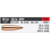 Balles Nosler Custom compétition .30" - 155 grs x 250