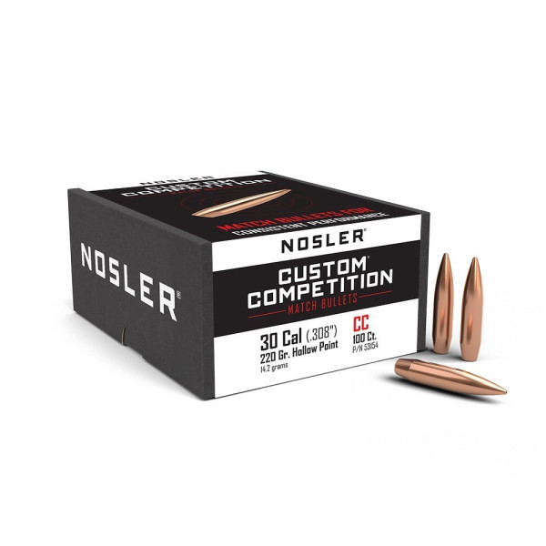 Balles Nosler Custom compétition .30" - 220 grs x 100
