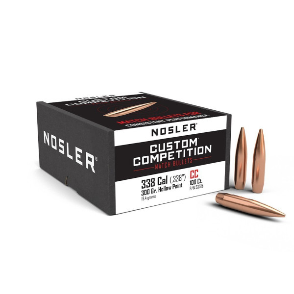 Balles Nosler Custom compétition .338" - 300 grs x 100