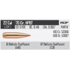 Balles Nosler RDF .224" - 70 grs x 100