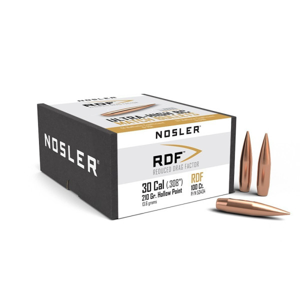 Balles Nosler RDF .30" - 210 grs x 100