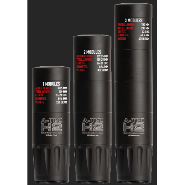 Réducteur de son A-TEC H2 - 3 modules cal 6.5mm