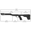 Châssis MDT HNT26 pliant pour Tikka T3x LA