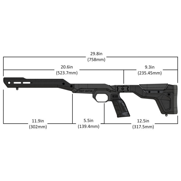 Châssis MDT HNT26 fixe pour Tikka T3x SA