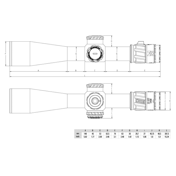 Lunette ZCO 8-40x56 No locking Noire