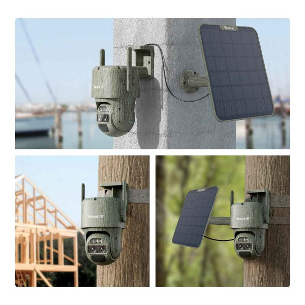 Caméra Reolink GO G770 –  4G sans fil à double objectifs avec suivi auto et zoom - avec panneau solaire autonome