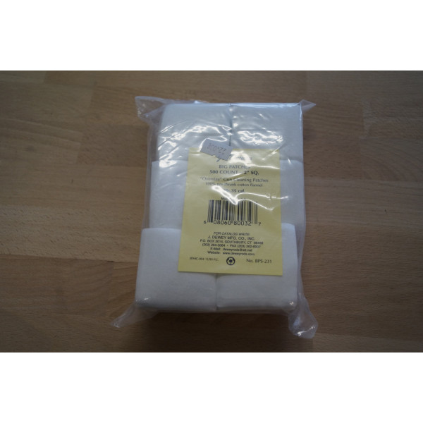 Patches de nettoyage Dewey cal. 30"-35" carrés x 500