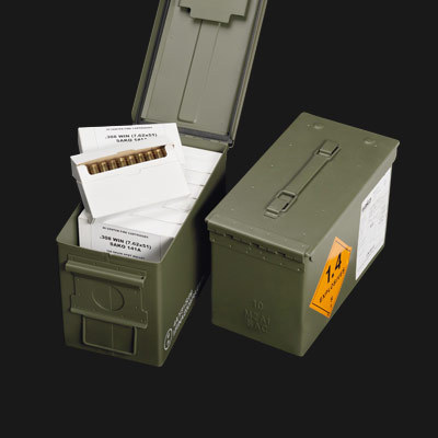 Munitions Sako M-LE cal 308 Win - 175 grs HPBT Match SUBSO x 400 en caisse M2A1