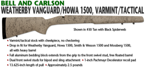 Crosse B&C Varmint/Tactical pour Vanguard / Howa 1500