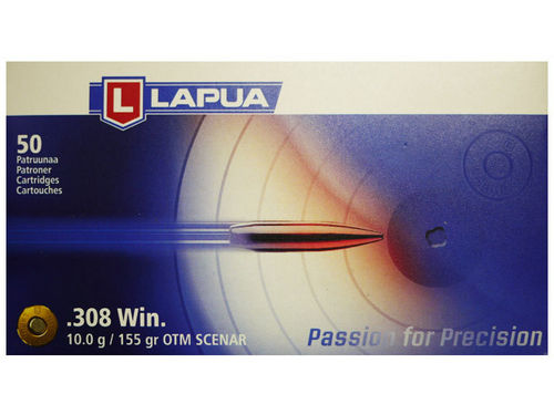 Munitions Lapua cal 308 Win - 155 grs Scenar x 50
