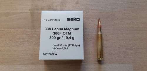 Munitions Sako M-LE cal 338 LM - 300 grs HPBT Match x 10