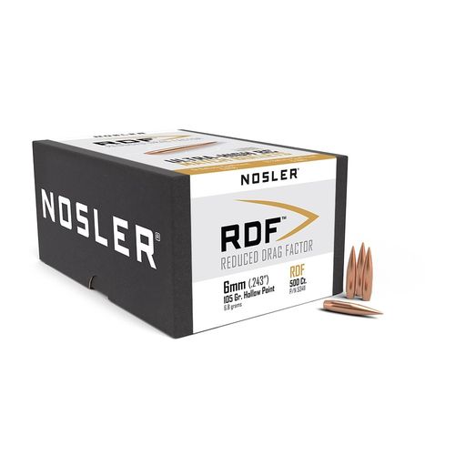 Balles Nosler RDF 6mm - 105 grs x 100