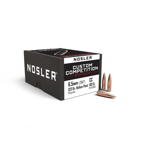 Balles Nosler Custom compétition 6.5mm - 123 grs x 250